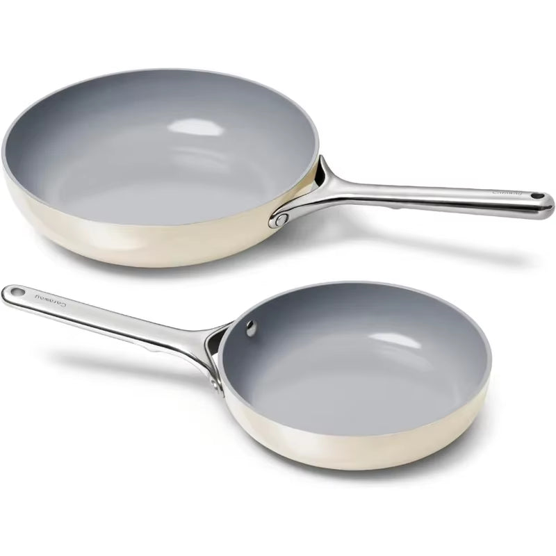 Fry Pan Duo | Non-stick Ceramic Frying Pan (20cm & 27cm) | Non Toxic, PTFE & PFOA Free, Oven Safe